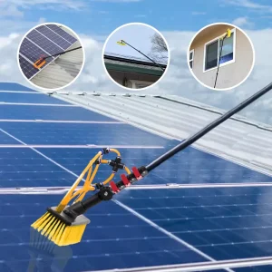 High Strength Carbon Fiber Telescopic Water Fed Pole Window Cleaning Tools Sets with Washing Tools Kit for Solar Panel Cleaning