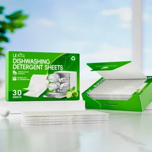 High-activity Enzyme Dishwashing Tablets Eco Oil Stain Removal No Residue Washing Dishes Tableware Dishwasher Tablet Paper Sheet