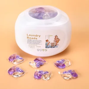 High end 3 in 1 Boxed Laundry Detergent Pods Lavender Fragrance Leaving Clothes Smelling Fresh Stain removing Fabric softening