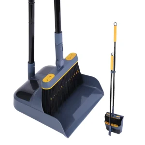 High level 180 Degree Rotating Long Handle PP Broom Stick with Dustpan