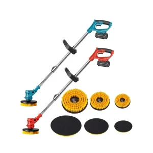 High power Lithium Battery Electric Telescopic Cleaning Machine 21V Six in one Electric Rotating Cleaning Brush