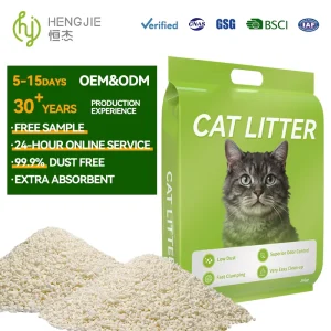 High quality Natural Eco friendly Low Dust Biodegradable 99% Dust Free Extra Odor Control Highly Adsorbent Cassava Cat Litter