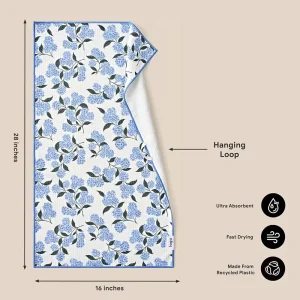Highly Absorbent Recycled Kitchen Towel Tea Towel Dish Cloth Double Sided Quick Dry Waffle Weave Microfiber