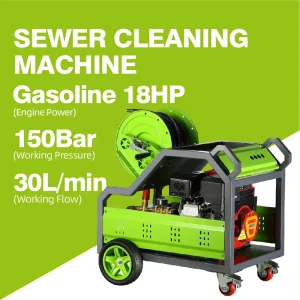 Hochdruckreiniger Industrial Sewer Cleaning Equipment Petrol High Water Pressure Washer Drain Cleaner Heavy Duty