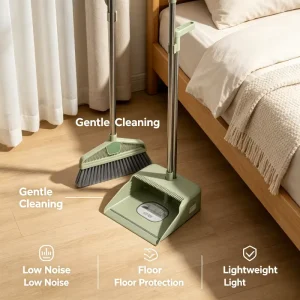 Home Broom and Dustpan Set Standing Style Long Handle Household Cleaning Tools