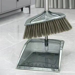 Home Cleaning Brooms Dustpans Plastic Transparent Broom and Dustpan Set