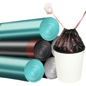 Home Cleaning Drawstring Trash Garbage Bags Household Usage Roll Rubbish Refuse Waste Bin Liners Bags with Draw String