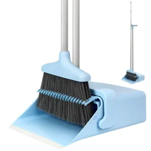 Home Cleaning Tools Set with 120cm Aluminum Broomstick, PP Broom Head, and Dustpan