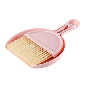 Home Creative Desktop Mini Smiling Face Dustpan Broom Set with Soft Bristles That Do Not Damage the Computer Desktop Keyboard