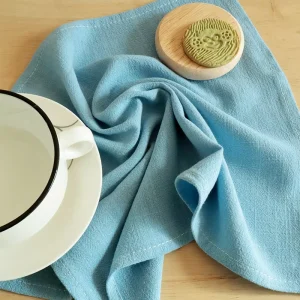 Home Custom Woven Linen Cotton Quick Dry Kitchen Towel with Printed Logo Tea Towels Dish Cloth