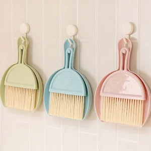 Home Desktop Mini Broom and Dustpan Set for Computer Keyboard and Kitchen Debris
