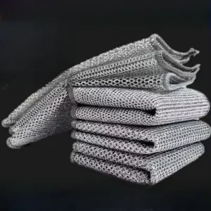 Home Essentials Multi Purpose Rectangle Eco Friendly Silver Cleaning Tools Wire Dish Washing Rags Kitchen Towels Non Scratch