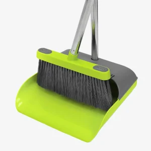 Home Floor Cleaning Broom and Dustpan with Long Handle and Windproof Dustpan
