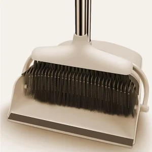 Home Kitchen Room Office Lobby Floor Use Colorful Plastic Upright Broom Dustpan Combo