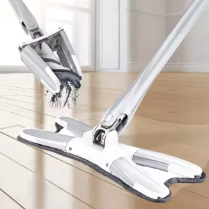 Home Mops Cleaning Floor Hand Free Washing Self Wringing Lazy Flat Mop Wet and Dry Microfiber X-Type Mops