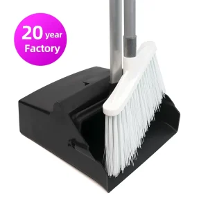 Home Office Clean Aluminum Handle Folding Thickened Plastic 36 Inch Rotatable Broom and Dustpan Set