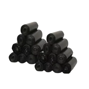 Home Office Polyethylene Garbage Trash Waste Rubbish Storage Bag Roll Black