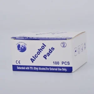 Home Use Disposable 75% Alcohol Wipes for Wound Cleaning and Antiseptic Non-Woven Pads 3x6cm 100pcs Box