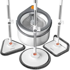 Home Use Single-Bucket 360 Spin Mop Bucket Set with Three Mop Heads