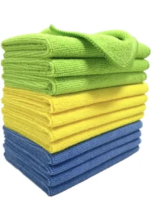 Home White Kitchen Towels 10 Pack Plain Weave Lightweight Quick Dry Multi purpose Microfiber Dish Towels Cooking Cleaning