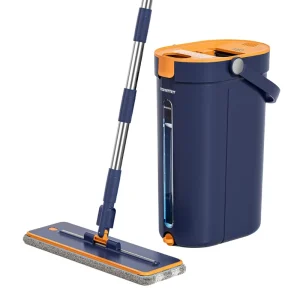 Homettler Mops New Style Flat Mop Twist Magic Mop 360 Rotating Steel Pole Essential Household Cleaning Items for Every Home