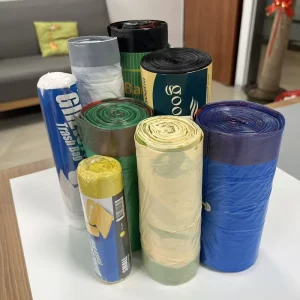 HongLI Full Biodegrade HDPE Heavy Duty Drawstring Trash Garbage Bags 10 20 30 50 Gallons Customizable Commercial Home Use 500