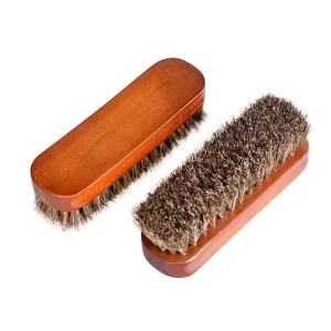Horsehair Brush Medium-Size Eco-Friendly Shoe Brush Oiling Polishing Dust Removal Soft Bristles