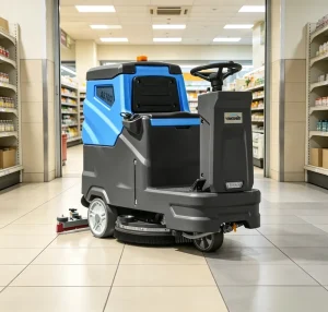 Hospital Ride-On Electric Floor Scrubber Machine for Small Commercial Floor Cleaning