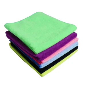 Hot Sell 40X40CM Quick Dry Microfiber Cleaning Cloth Knitted Polishing Car Kitchen Towel Microfiber Towel