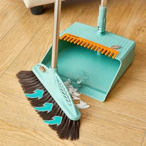 Hot Sell Upgrade Dustpan and Broom Dustpan Cleans Broom Combo with Long Handle for Home Kitchen Room Office Lobby Floor