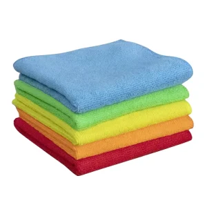 Hot Selling 40*40cm 300gsm Microfiber Cloth Warp Knitted Cleaning Cloth for Car Kitchen Dish Absorbent Microfiber Towels