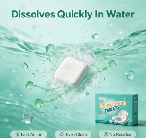 Hot Selling Dishwasher Cleaner Tablets Strong Degreasing Lemon Fresh Eco Friendly Solid Dish Washing