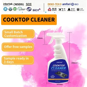 Hot Selling Glass Ceramic Cooktop Cleaner Removes Burnt on Food Grease Non Abrasive Micro Bead Technology Includes Scraper 500ml