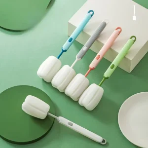 Hot Selling Long Handle Cup Cleaning Brush Sponge Bottle Cleaner Household Kitchen Drinkware Washing Brush