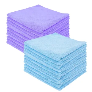 Hot Selling Microfiber Warp Knitted 30×30 40×40 Cleaning Cloths Absorbent Towels for Car & Kitchen Drying