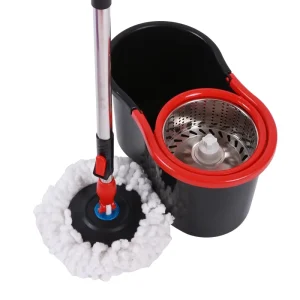 Hot Selling Mops Floor Cleaning Absorbent Stick Handle Rotating Mop Set With Plastic Mop Bucket