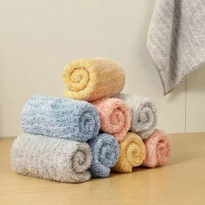 Hot Selling Multi Purpose Lint Free Microfiber Dishwashing Towel Thickened Stripe Cleaning Pad for Home Restaurant Catering Use