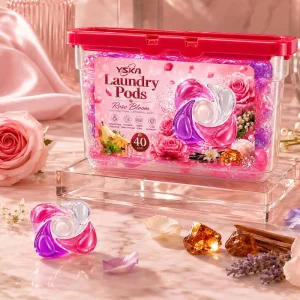 Hot Selling Rose Bloom Luxury Perfume Laundry Pods with Long Lasting Floral Scent for Bedding Clothes and Towels Home Care
