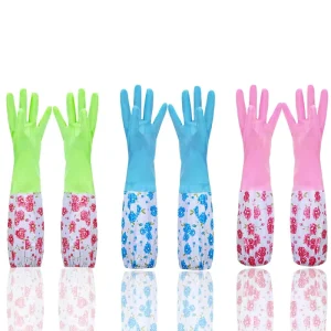 Hot Selling Wear Resistant Latex Thick Kitchen Dishes Laundry Waterproof Lengthened Latex Household Cleaning Gloves
