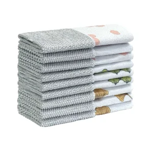 Hot Trend Silver Thread Square Microfiber Dishwashing Towel Absorbent Degreasing Oil Absorbing for Daily Home Pot Washing