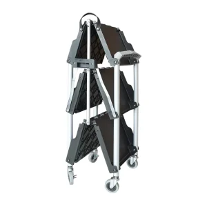 Hotel Catering Durable Plastic Food Serving Cart 3 Tier Food Service Trolley Push Cart Cleaning Cart Tool Trolley