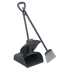 Hotel Cleaning Foldable Long Handle Outdoor Dustpan and Broom Set
