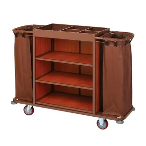Hotel Guestroom Stainless Steel Housekeeping Trolley Cart