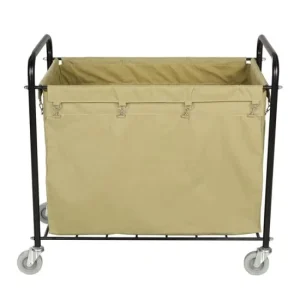 Hotel Health Club Quadrate Commercial Cleaning Trolleys Hand Push Laundry Cart for Towel Collection for Camping