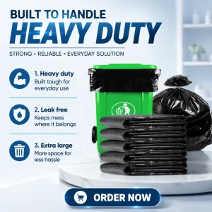 Hotel Housekeeping Large HDPE Biodegradable Trash Bags Custom Size for Supermarket Room Back of House Facility Cleaning Services