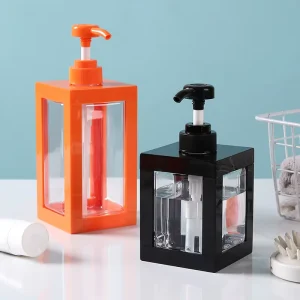 Hotel Large Capacity Shampoo Dispenser 500ml 750ml 1000ml Square Plastic PP Bottle with Pump Sprayer Hand Sanitizer Bottle