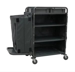 Hotel Service Steel Cleaning Cart Housekeeping Trolley