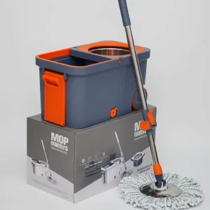 Household 360 Degree Rotate Ultra Fine Fiber Hand Free Dry and Wet Double Drive Durable Cleaning Rotary Mop and Bucket Set