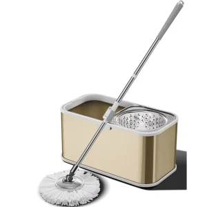 Household 360 Degree Spin Mop with Stainless Steel Bucket