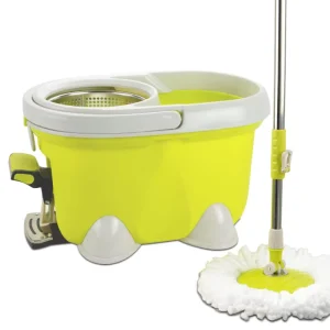 Household 4 Wheel Spin Mop Bucket Extra Thick Oversized and Rotatable with Foot Pedal